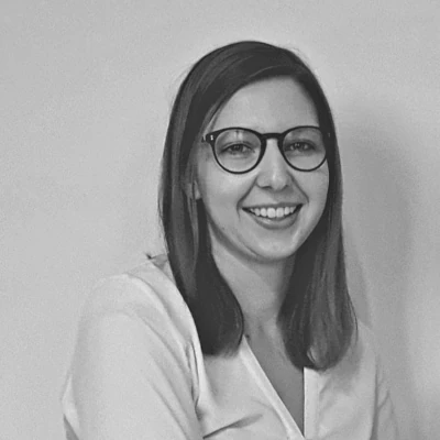 Photo d'Anne JACQUET en noir et blanc